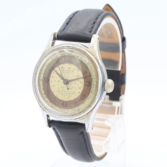 Vintage Invicta Bullseye Dial Men\'s Mechanical Wristwatch Swiss Steel & Chrome main image 4